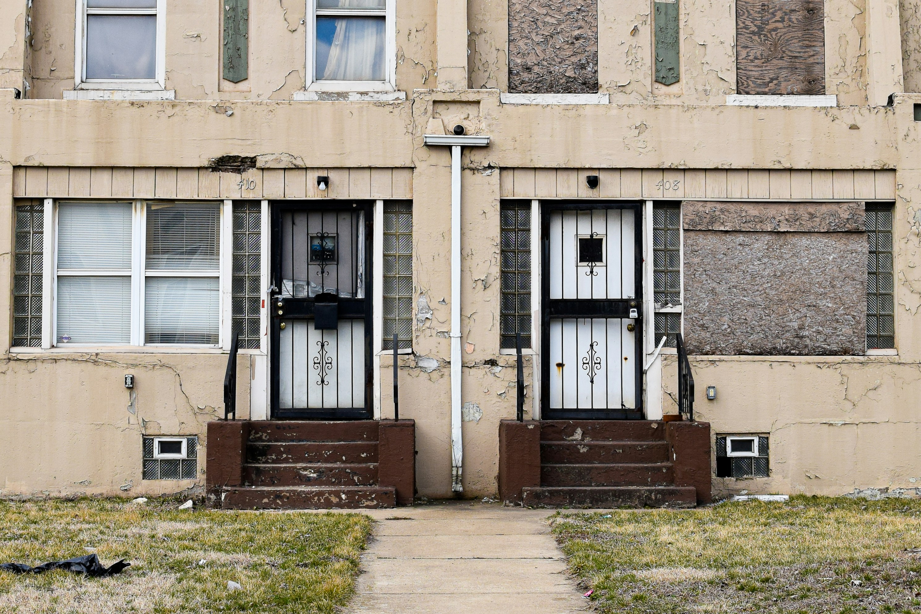 Neglected building exterior