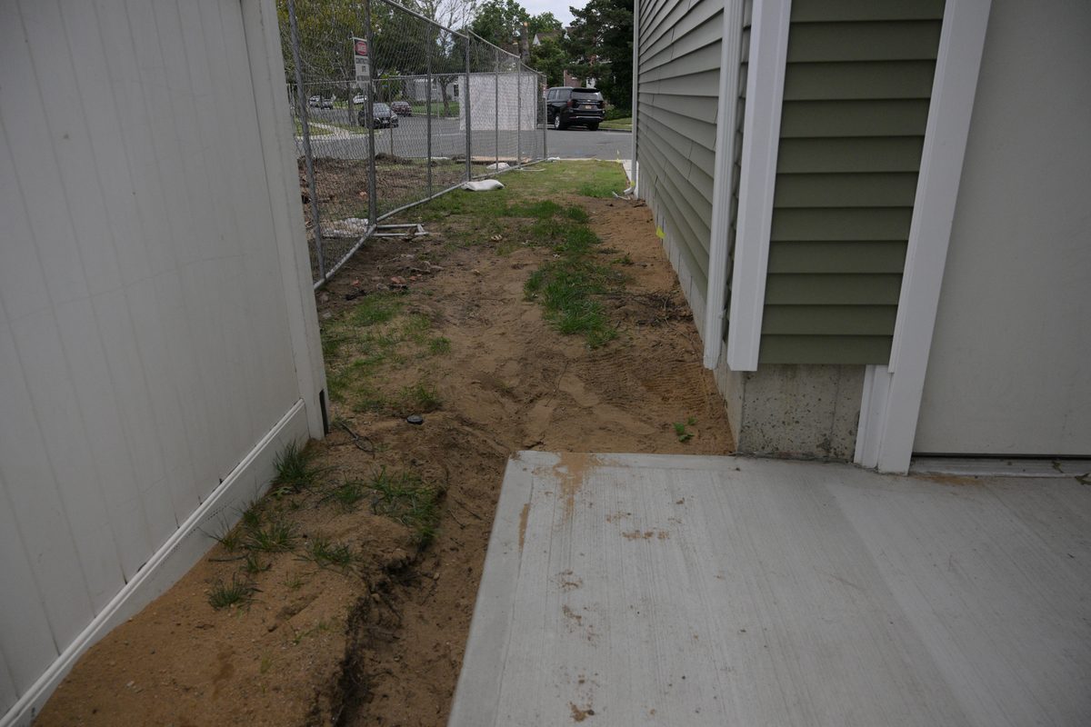 Side yard debris clearing